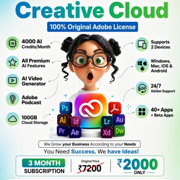 Adobe Creative Cloud With 20+ Apps
